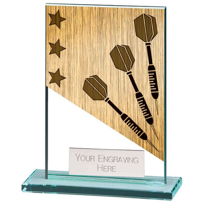 MUSTANG DARTS GLASS AWARD - 80MM 